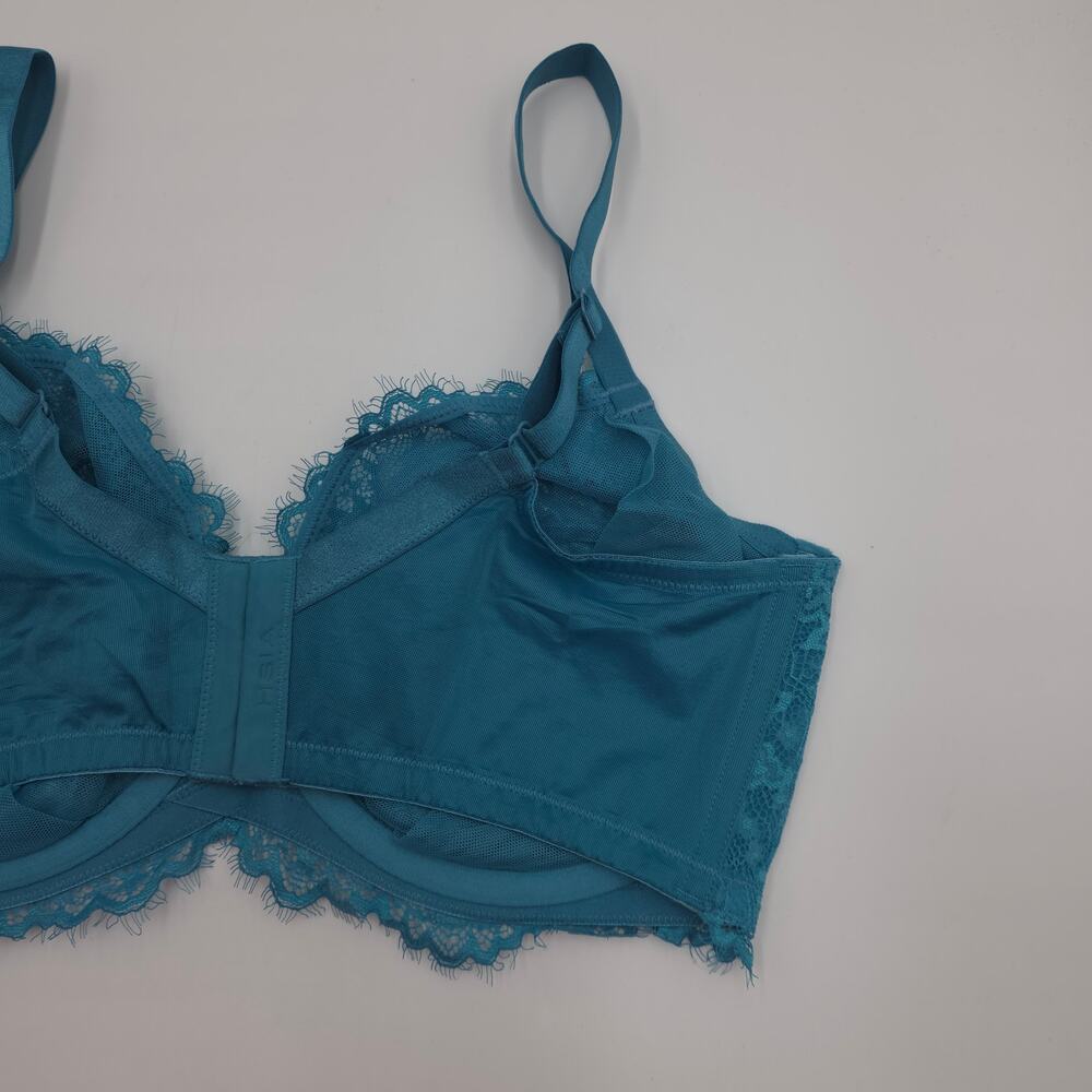 HSIA Sunflower Underwire Unlined Lace Bra in Horizon Blue Size 40C - Picture 5 of 8